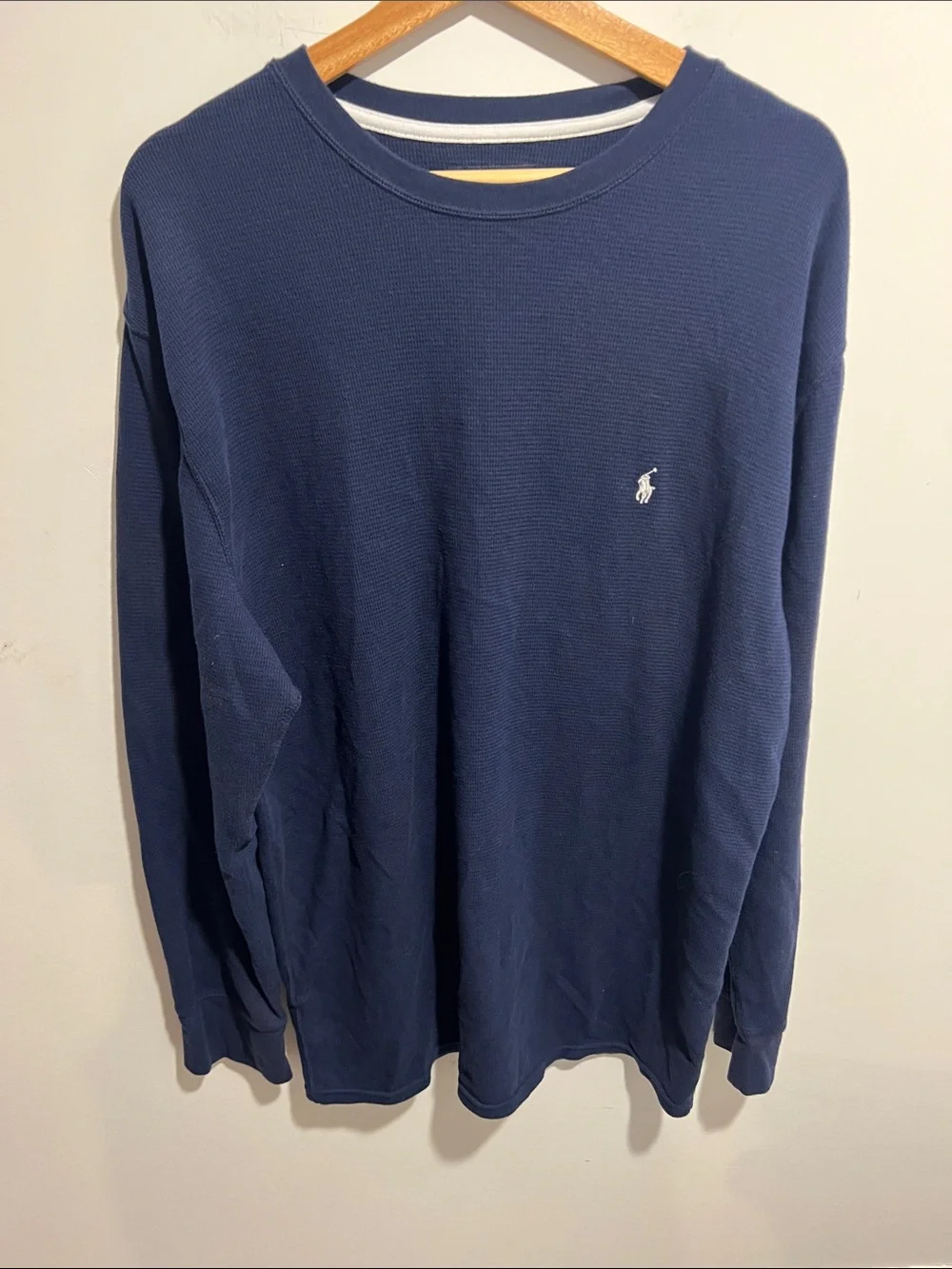 Polo by Ralph Lauren Navy Long Sleeve Crew Thermal with Pony Logo Size 2XL